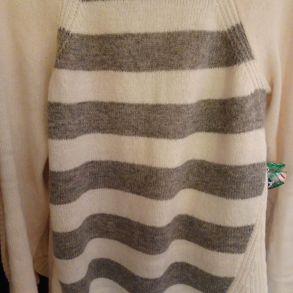 Vertical striped sweater